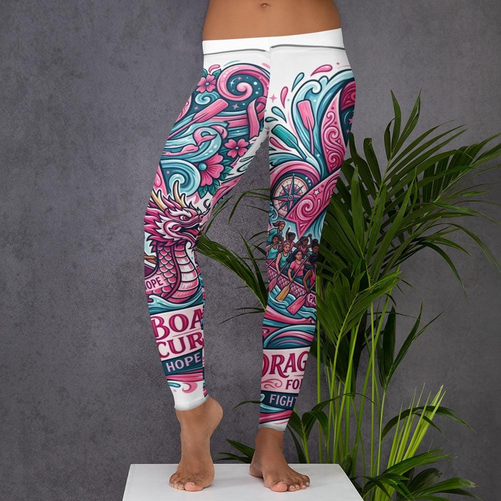 Dragon Boat Racing Leggings: Hope, Courage, Fight For A Cure – Athletic Fit