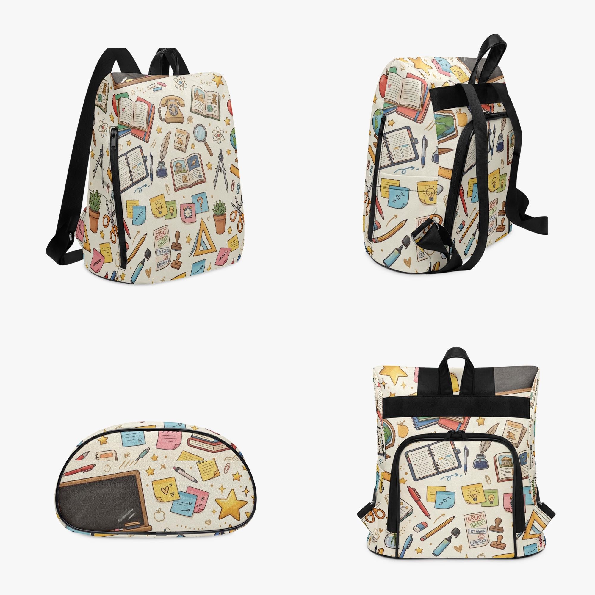 Teacher, Classroom Assistant, Pupil Back to school,  Classic Casual Canvas Backpack / Daypack