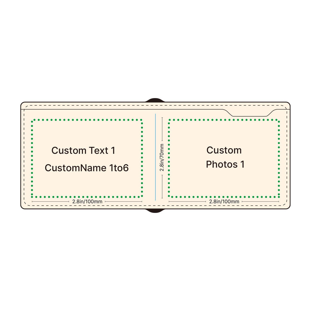 Personalized Photo Wallet for Men – Custom Engraved Leather Gift for Dad