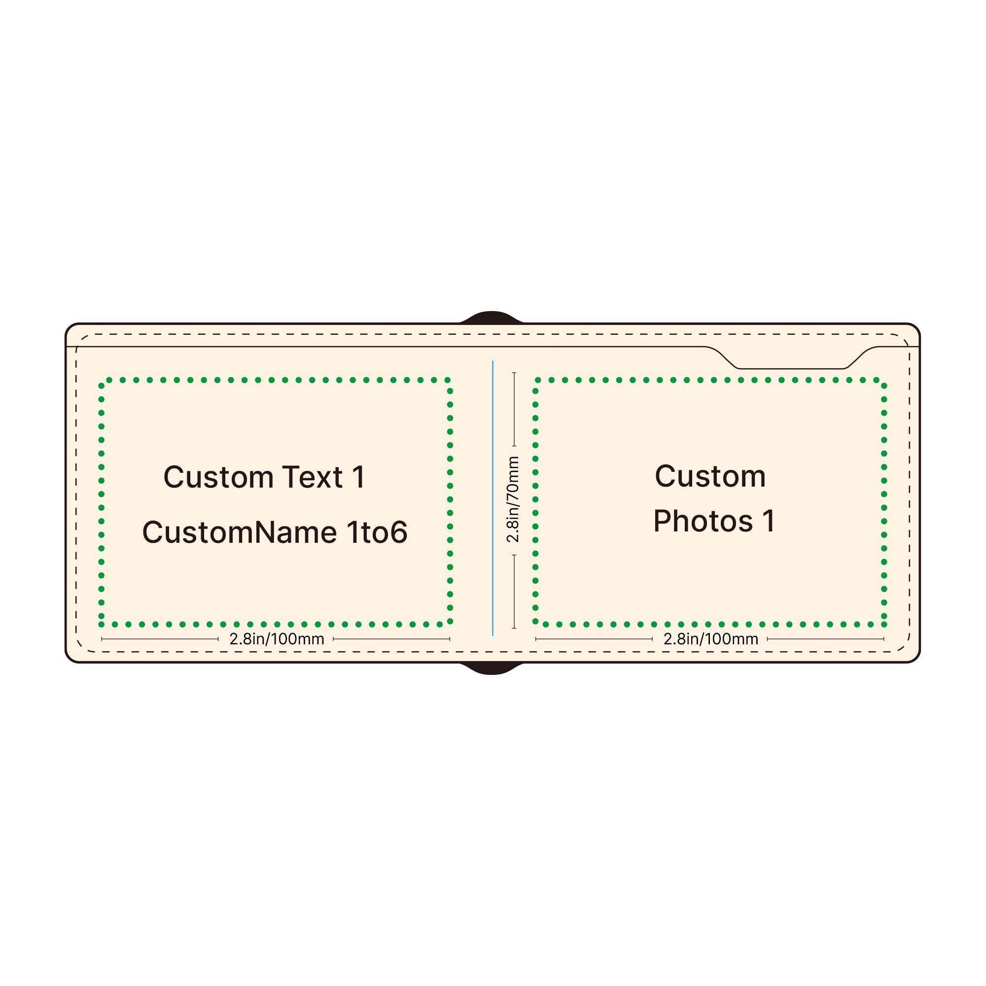 Personalized Photo Wallet for Men – Custom Engraved Leather Gift for Dad