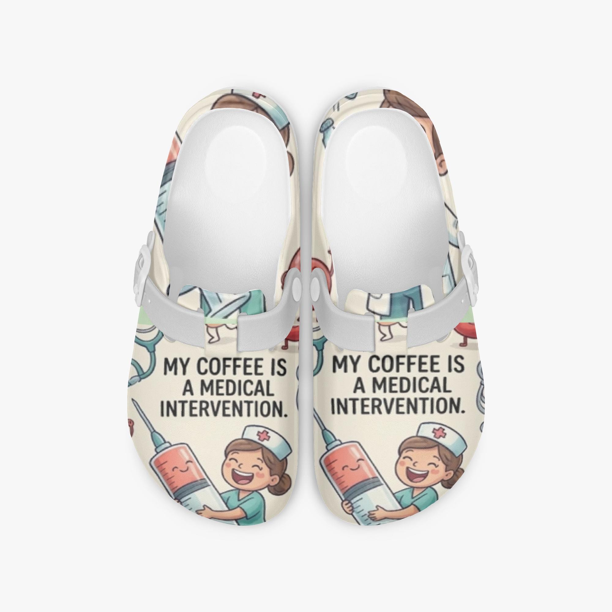 Coffee Clogs Nurse Clogs, NHS, health service, Shoe, Soft Fit, Medication, Funny