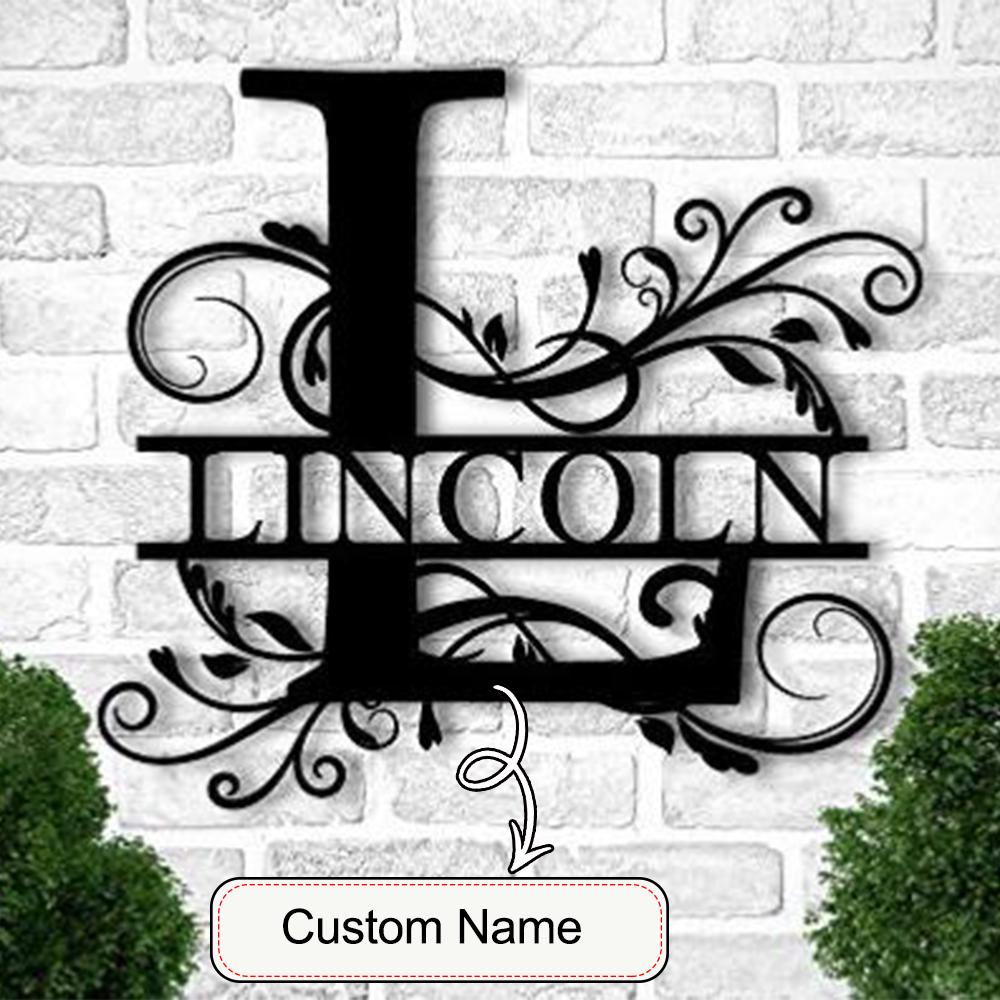 Custom Metal Welcome Sign | Personalized Last Name Wall Decor | Outdoor Housewarming Gift