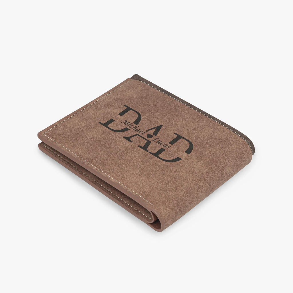 Personalized Photo Wallet for Men – Custom Engraved Leather Gift for Dad