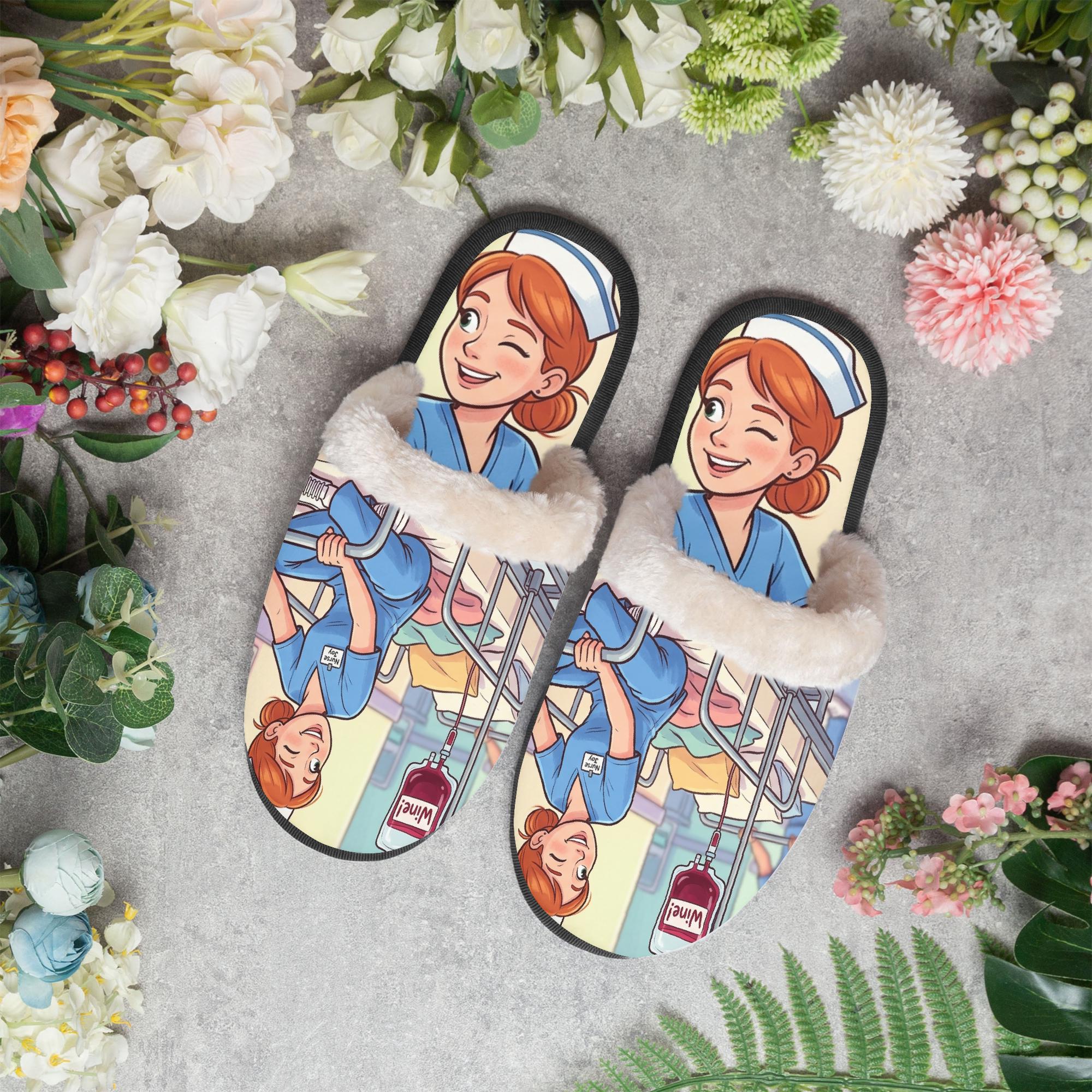 Funny Nurse Slippers, Wine O'Clock Gift for Nurses, Nursing Student Graduation Gift,