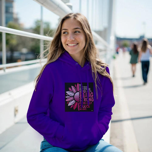 Cancer Awareness Hoodie, Pink Ribbon Survivor Pullover, Cotton Blend Comfort