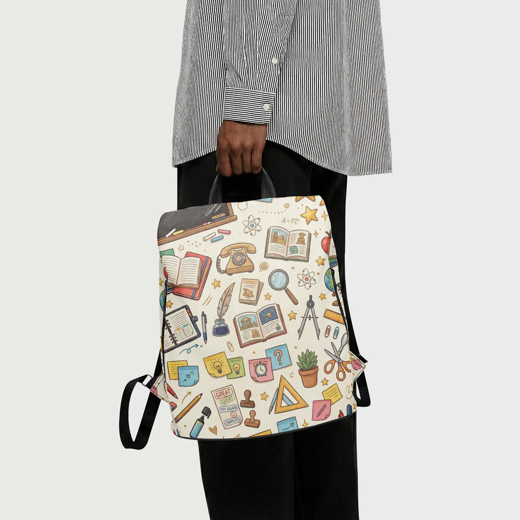 Teacher, Classroom Assistant, Pupil Back to school,  Classic Casual Canvas Backpack / Daypack