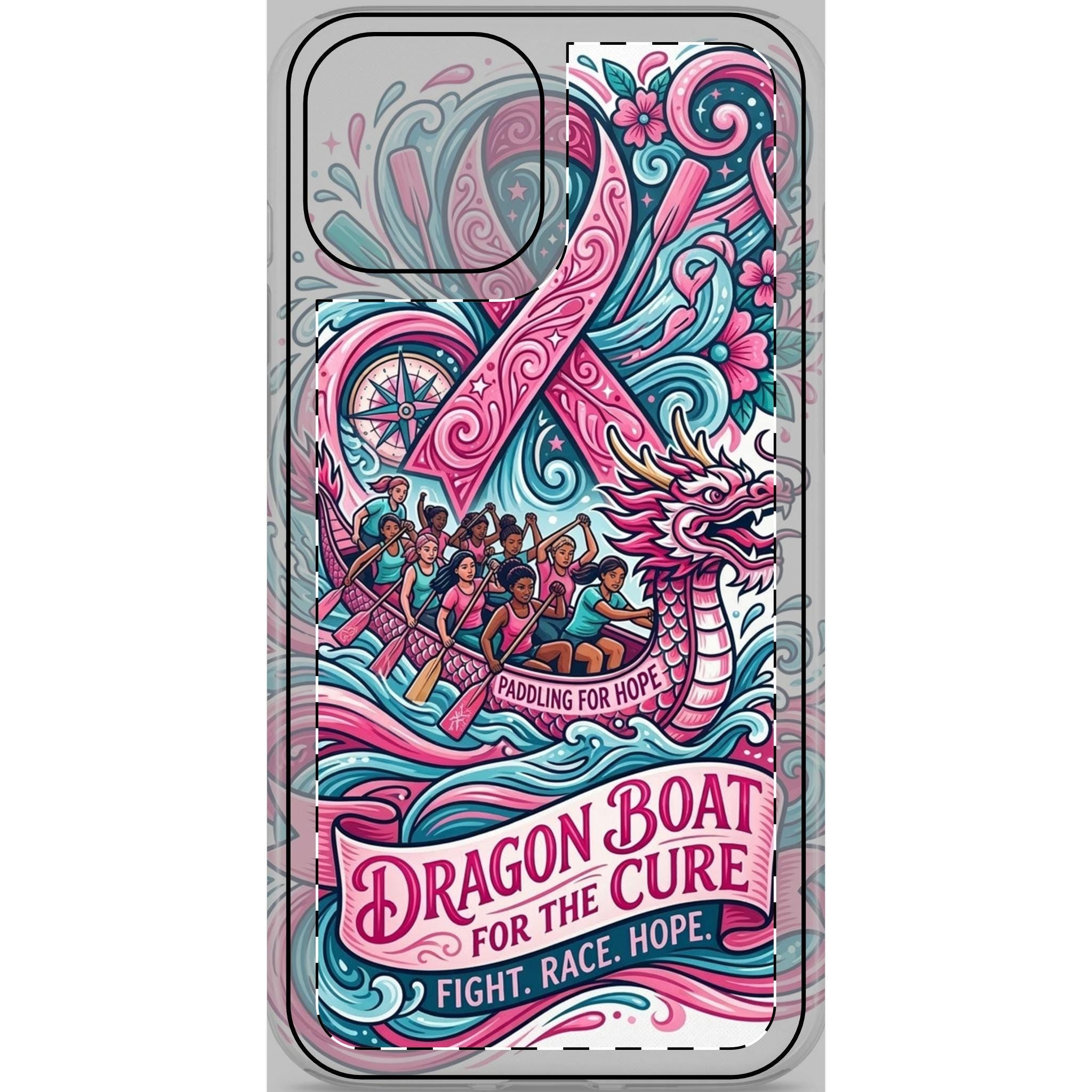 Dragon Boat for the Cure Phone Skin | Breast Cancer Awareness Ribbon