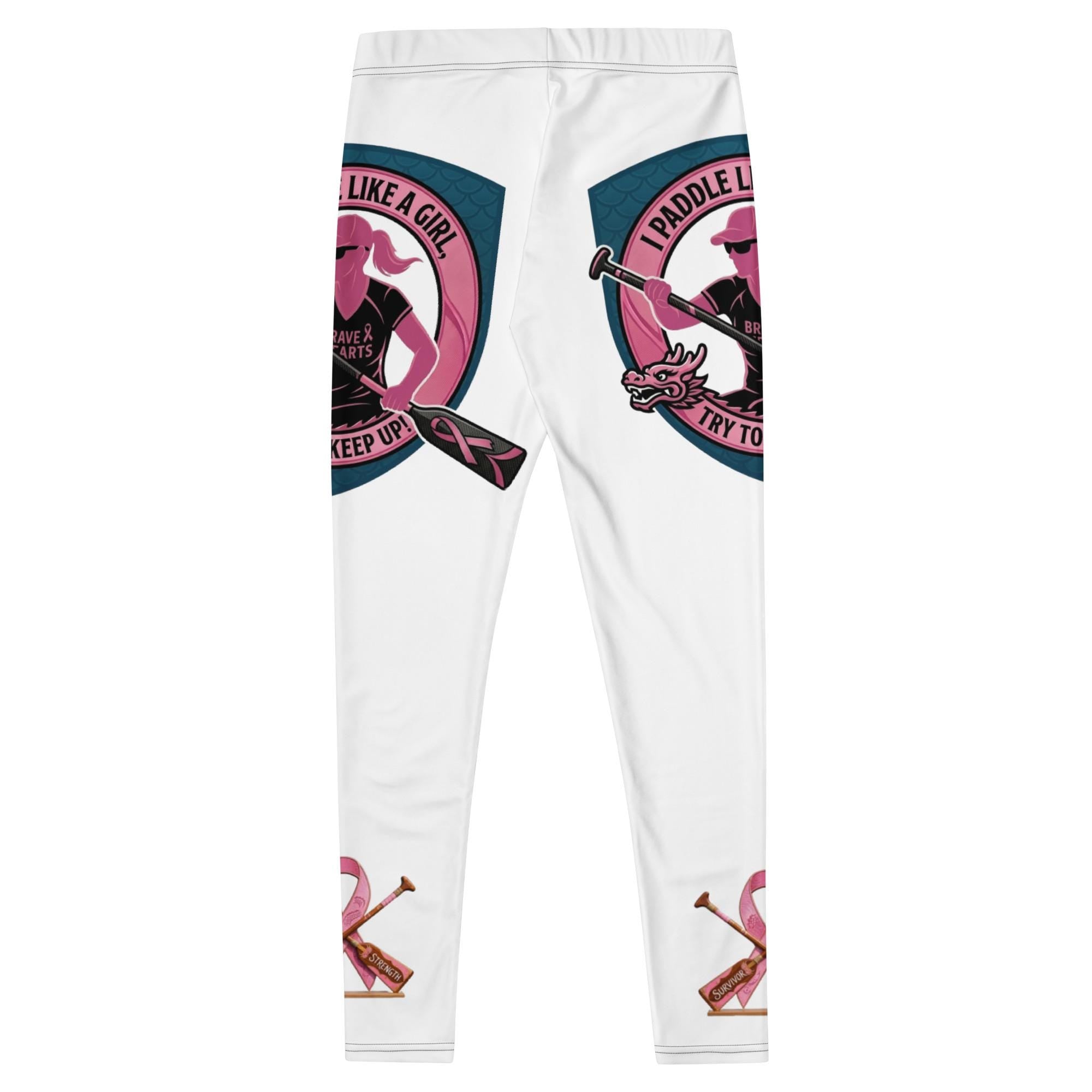 Dragon Boat Racing Leggings: Paddle Like a Girl, Breast cancer Survivor, Strength