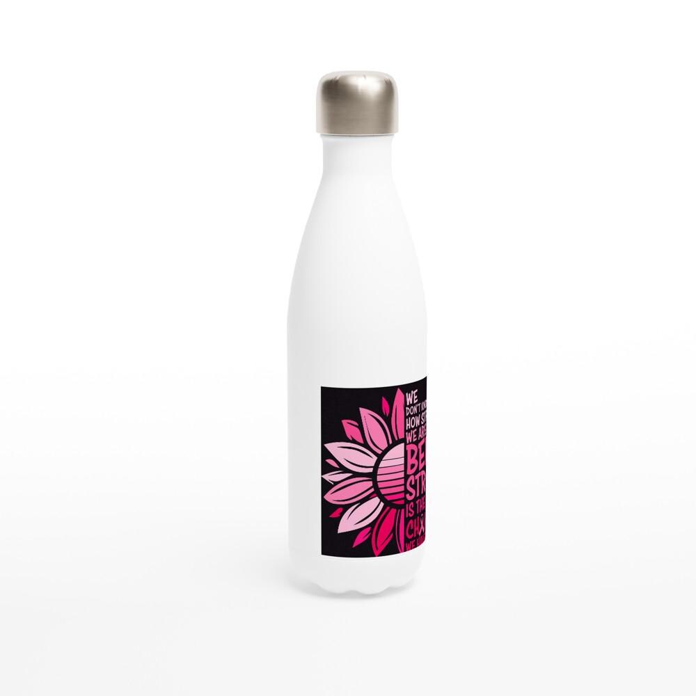 Stainless Steel Water Bottle, Cancer Awareness Dragon, Pink Hope Ribbon, Survivor Gift