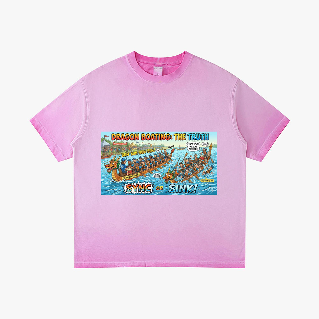 Dragon Boat Sync or Sink Gradient Cotton T-Shirt