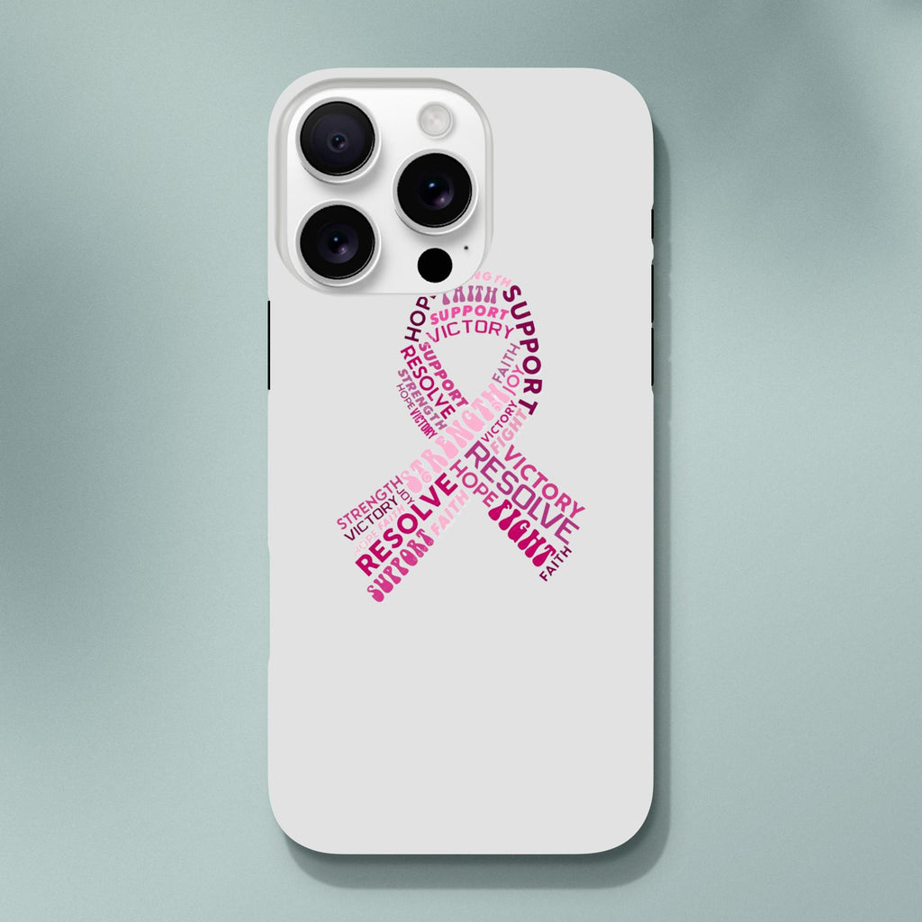 Breast Cancer Survivor Tough Case, Pink Ribbon Awareness Support Phone Protection