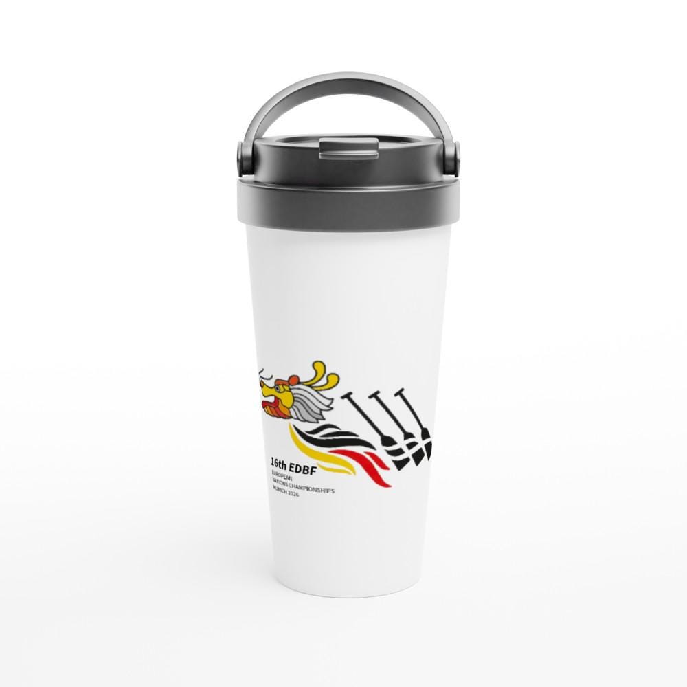 EDBF Munich 2026 White 15oz Stainless Steel Travel Mug (Unofficial)