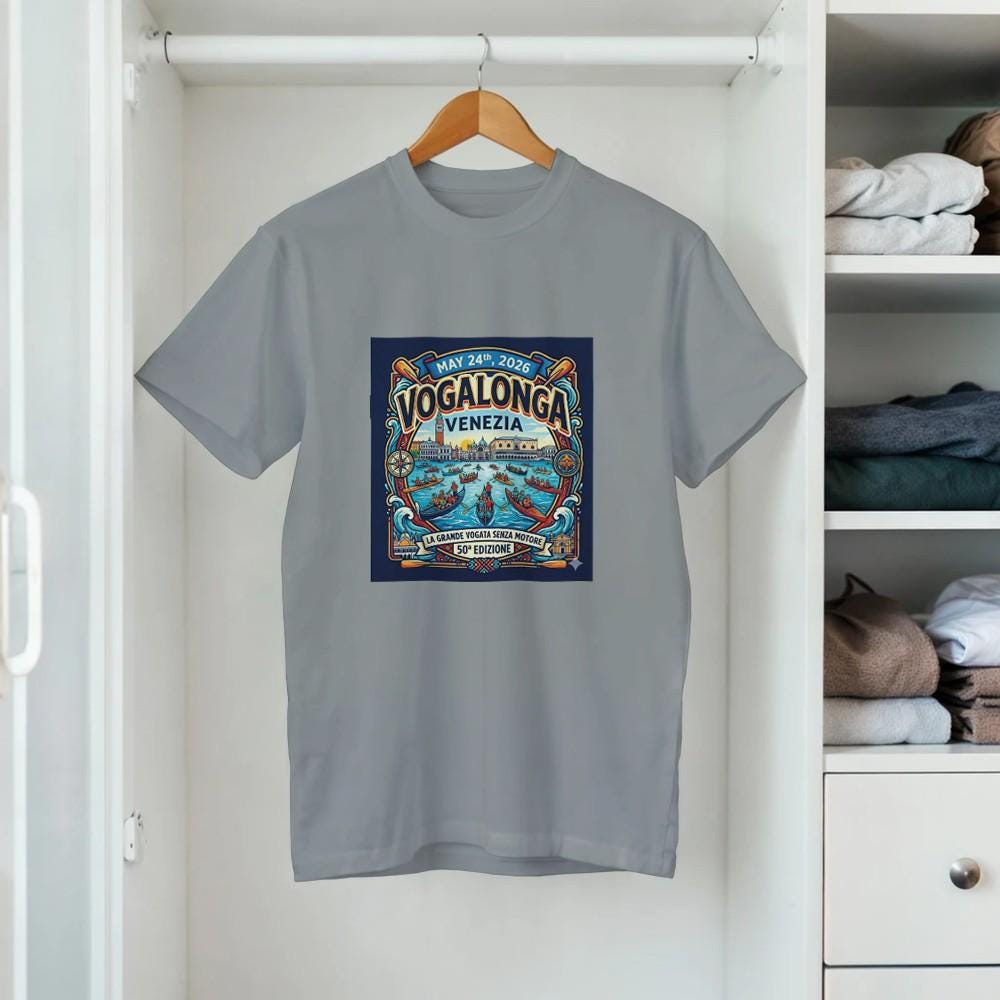 Vogalonga Venezia 2026 Dragon Boat Race T-Shirt, Classic Cotton Crewneck