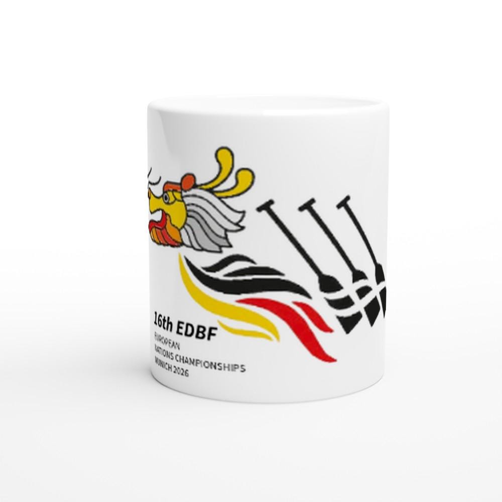 EDBF Dragon boat Munich 2026 White 11oz Ceramic Mug (Unofficial)