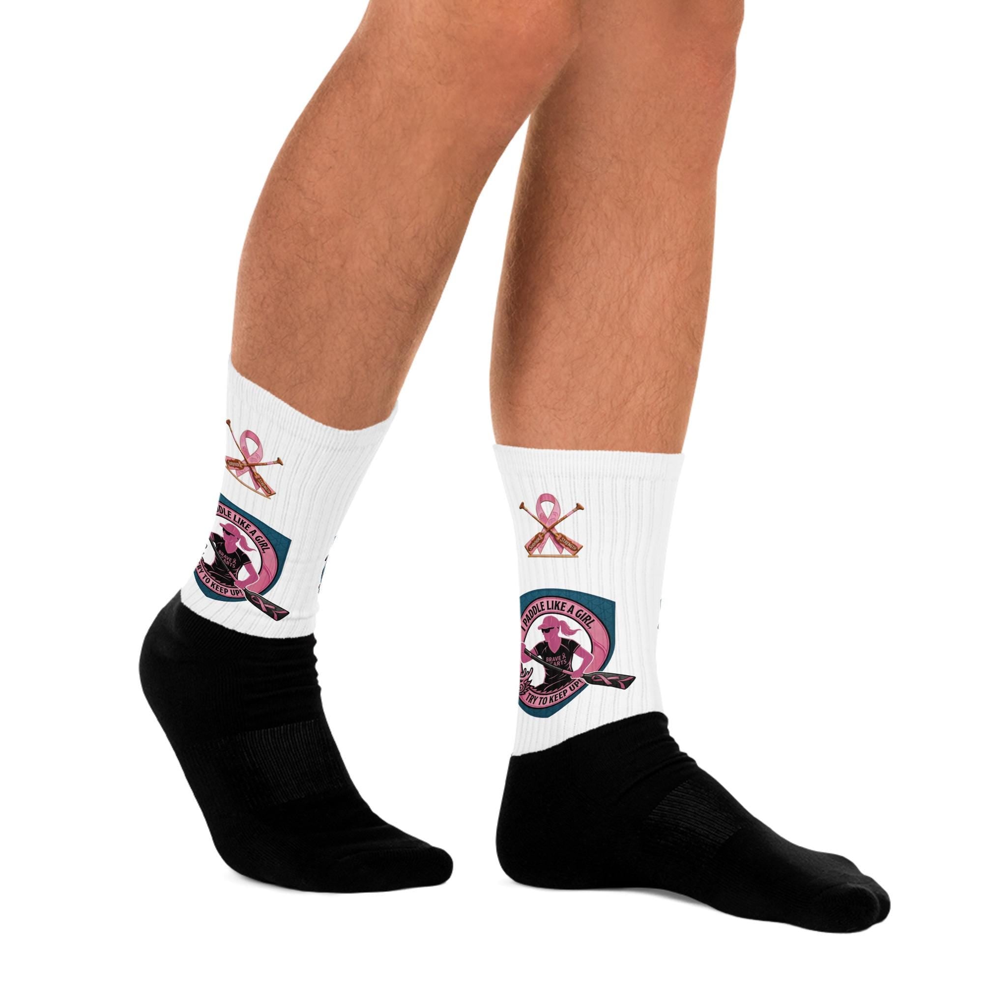 Paddle like a Girl, Breast cancer survivor Socks.
