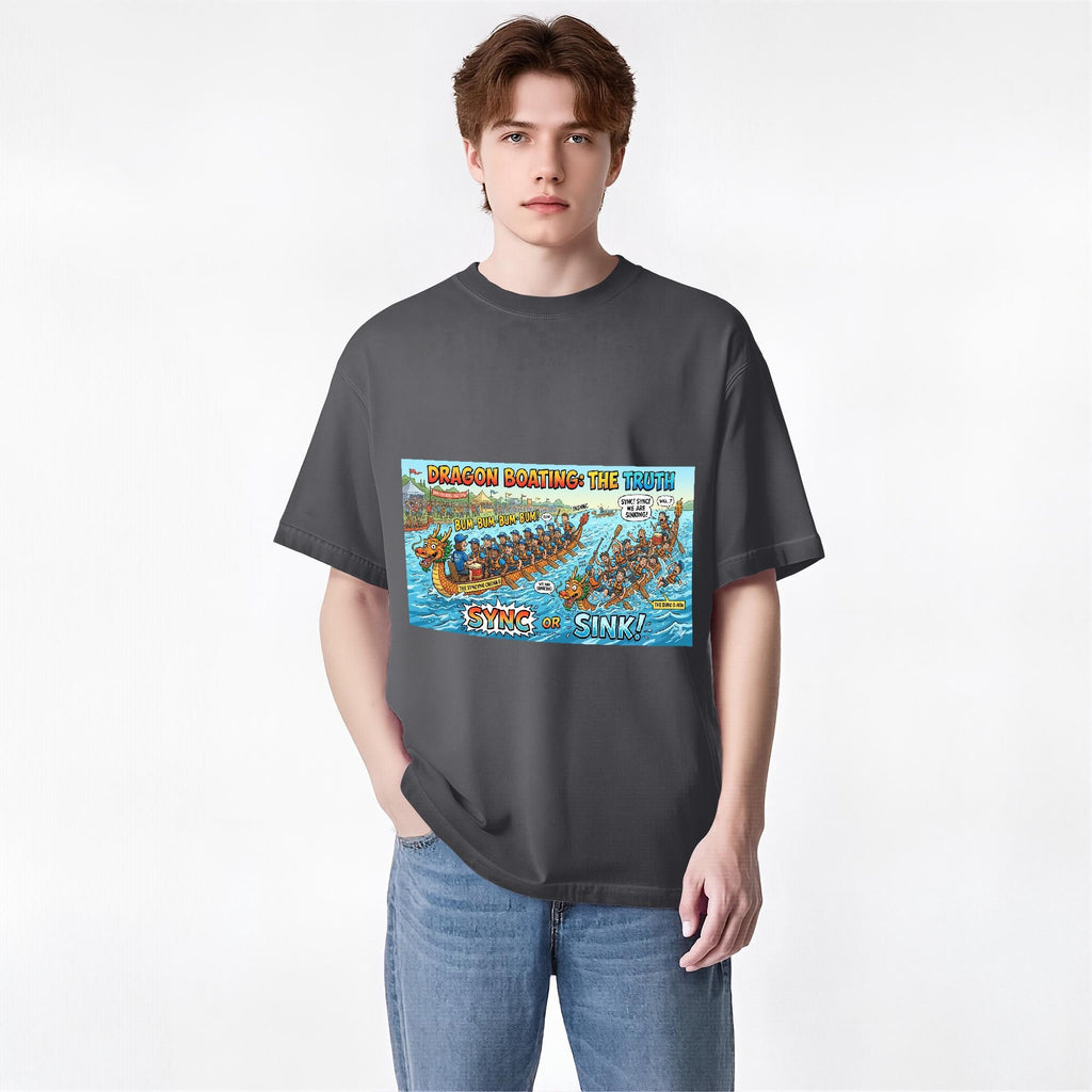 Dragon Boat Sync or Sink Gradient Cotton T-Shirt
