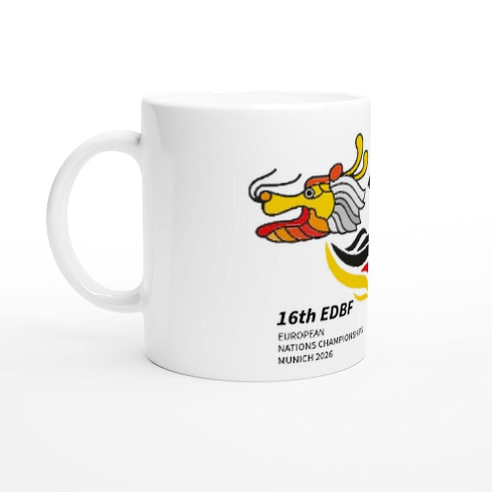 EDBF Dragon boat Munich 2026 White 11oz Ceramic Mug (Unofficial)