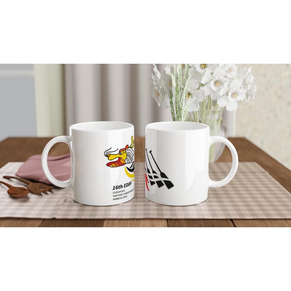 EDBF Dragon boat Munich 2026 White 11oz Ceramic Mug (Unofficial)