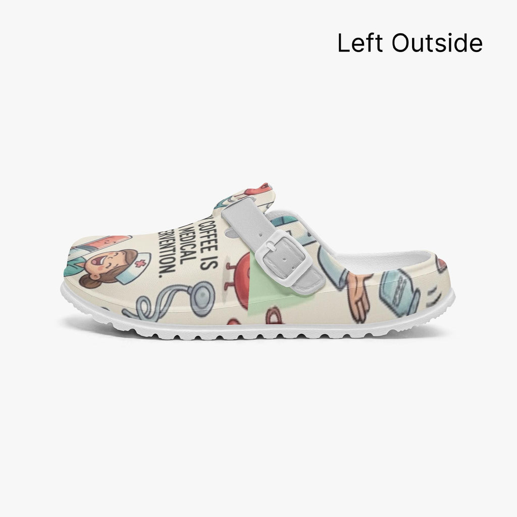 Coffee Clogs Nurse Clogs, NHS, health service, Shoe, Soft Fit, Medication, Funny