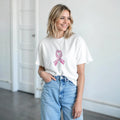 Breast Cancer Survivor Dragon Boat T-Shirt, Awareness Support Hope Ribbon Crewneck