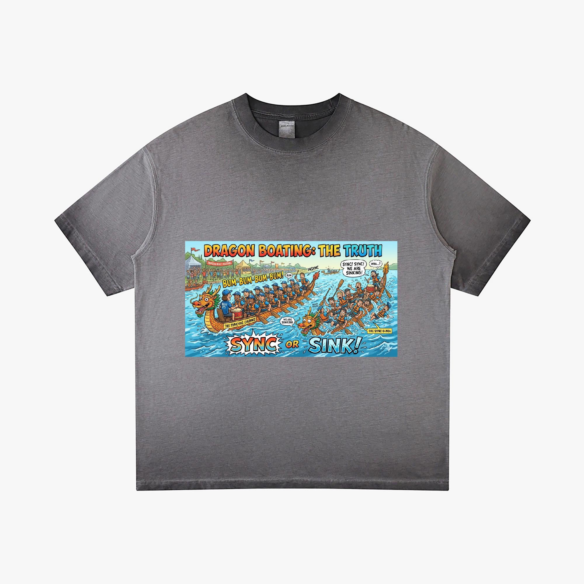 Dragon Boat Sync or Sink Gradient Cotton T-Shirt