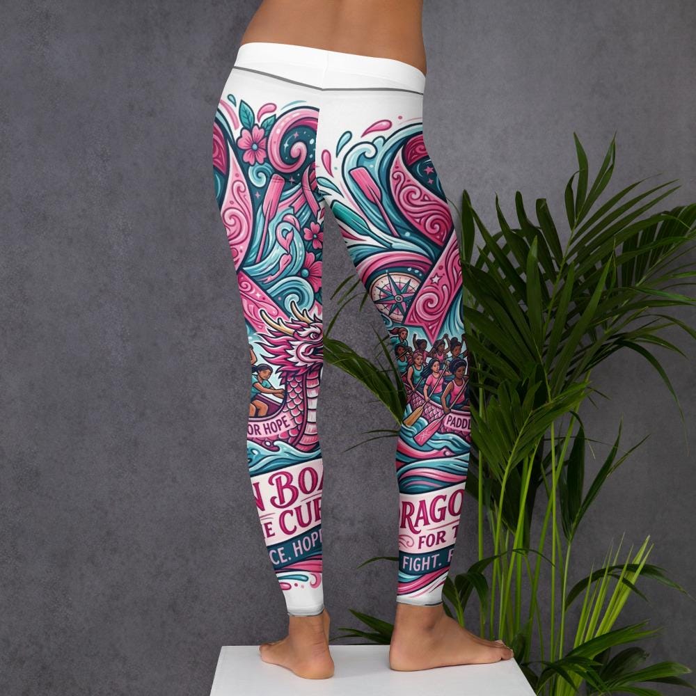 Dragon Boat Racing Leggings: Hope, Courage, Fight For A Cure – Athletic Fit
