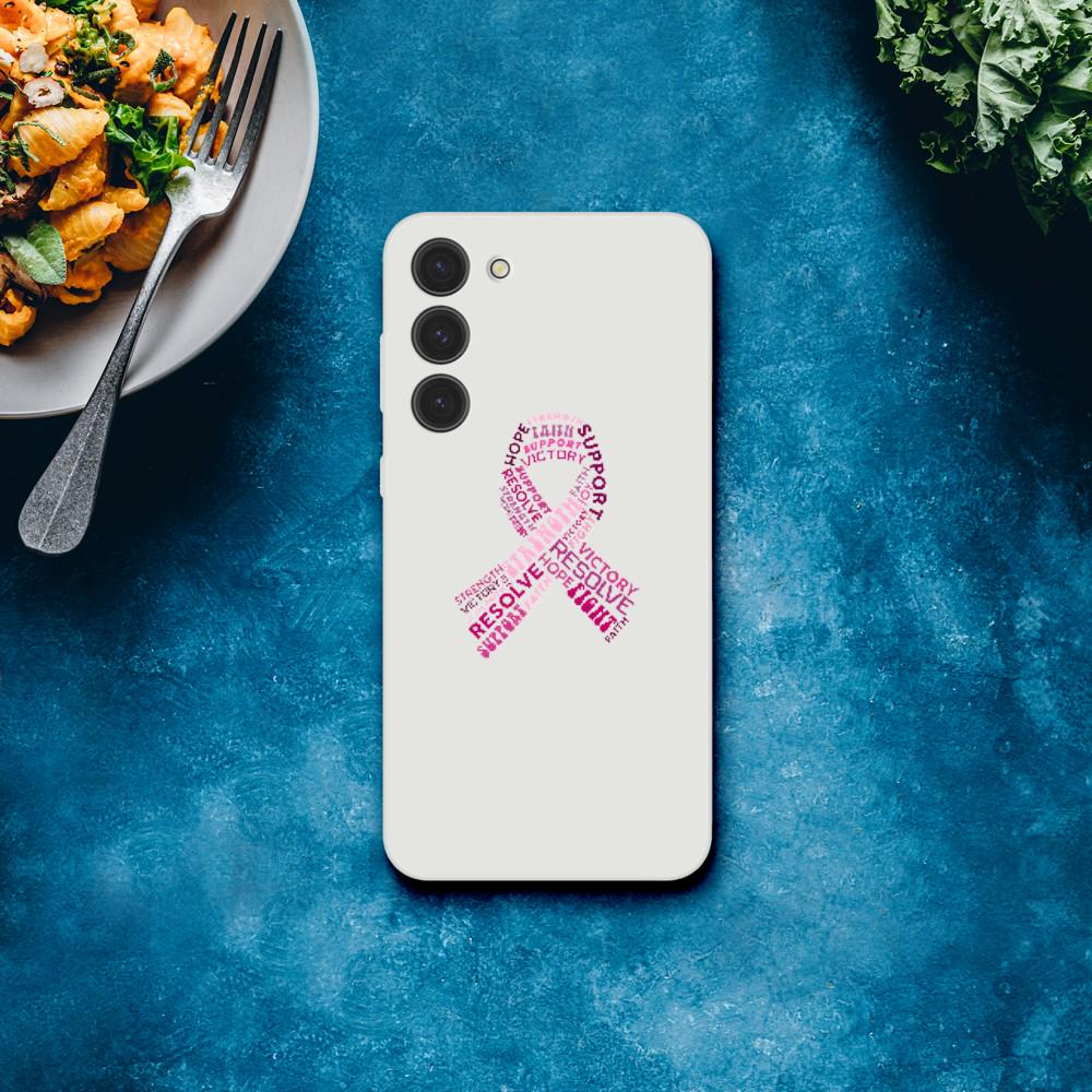 Breast Cancer Survivor Awareness Flexi Case, Pink Hope Ribbon Support (Transparent)