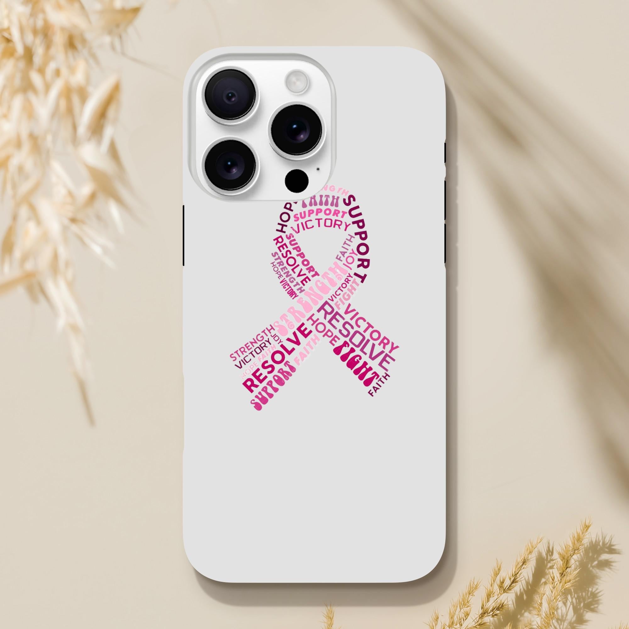 Breast Cancer Survivor Tough Case, Pink Ribbon Awareness Support Phone Protection
