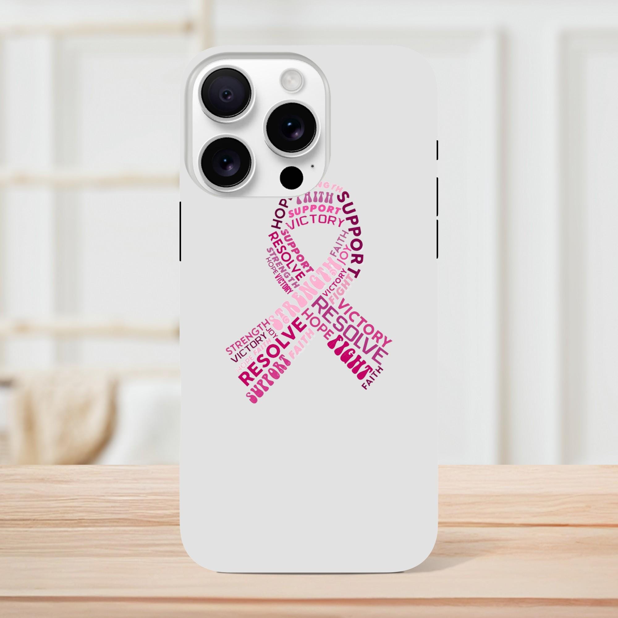 Breast Cancer Survivor Tough Case, Pink Ribbon Awareness Support Phone Protection