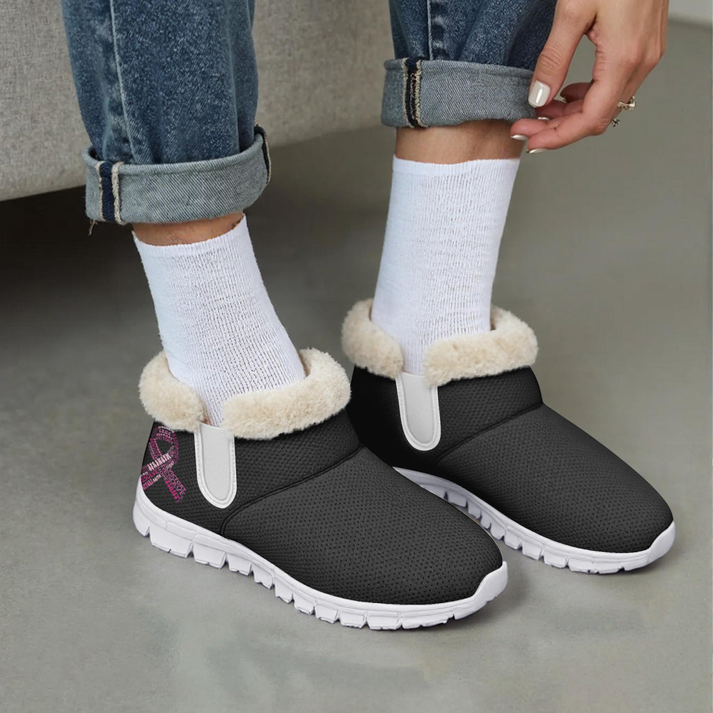 Pink Ribbon Support EVA Winter Snow Boots