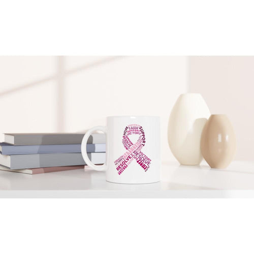 Breast Cancer Support White 11oz Ceramic Mug
