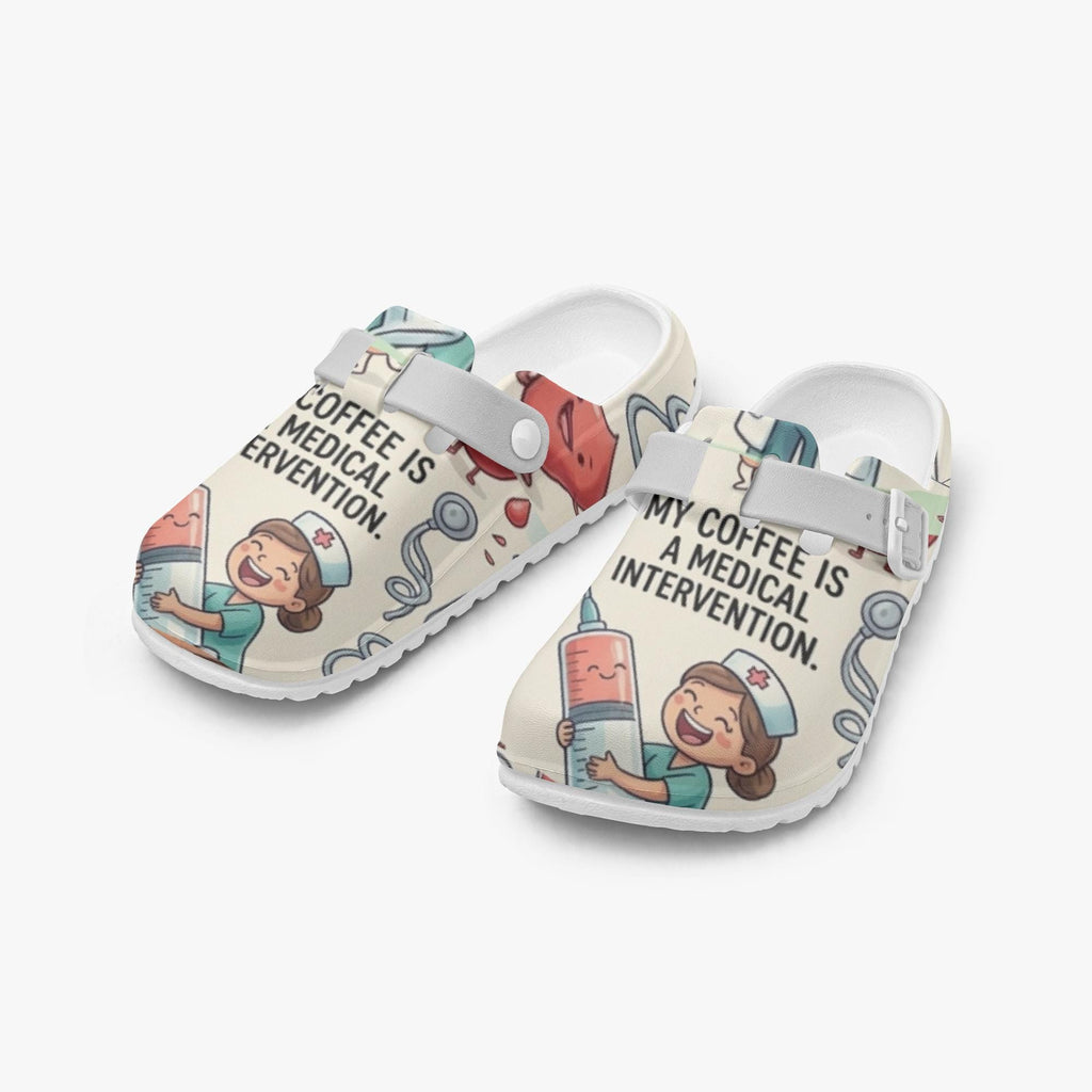 Coffee Clogs Nurse Clogs, NHS, health service, Shoe, Soft Fit, Medication, Funny