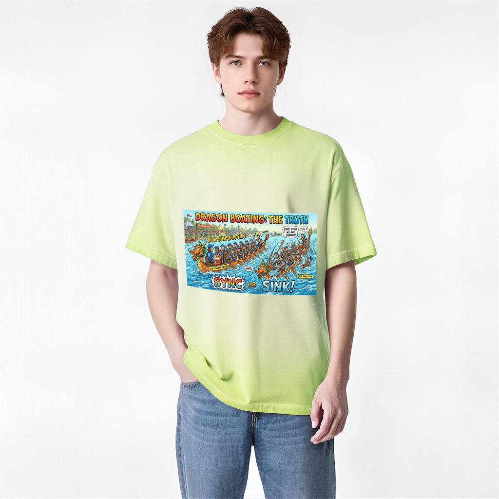 Dragon Boat Sync or Sink Gradient Cotton T-Shirt