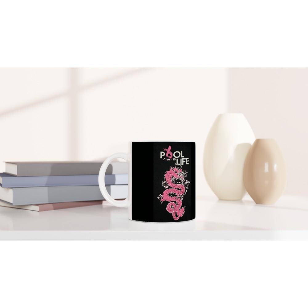 Pink Dragon Pool of Life Ceramic Mug, Breast Cancer Awareness Survivor Gift