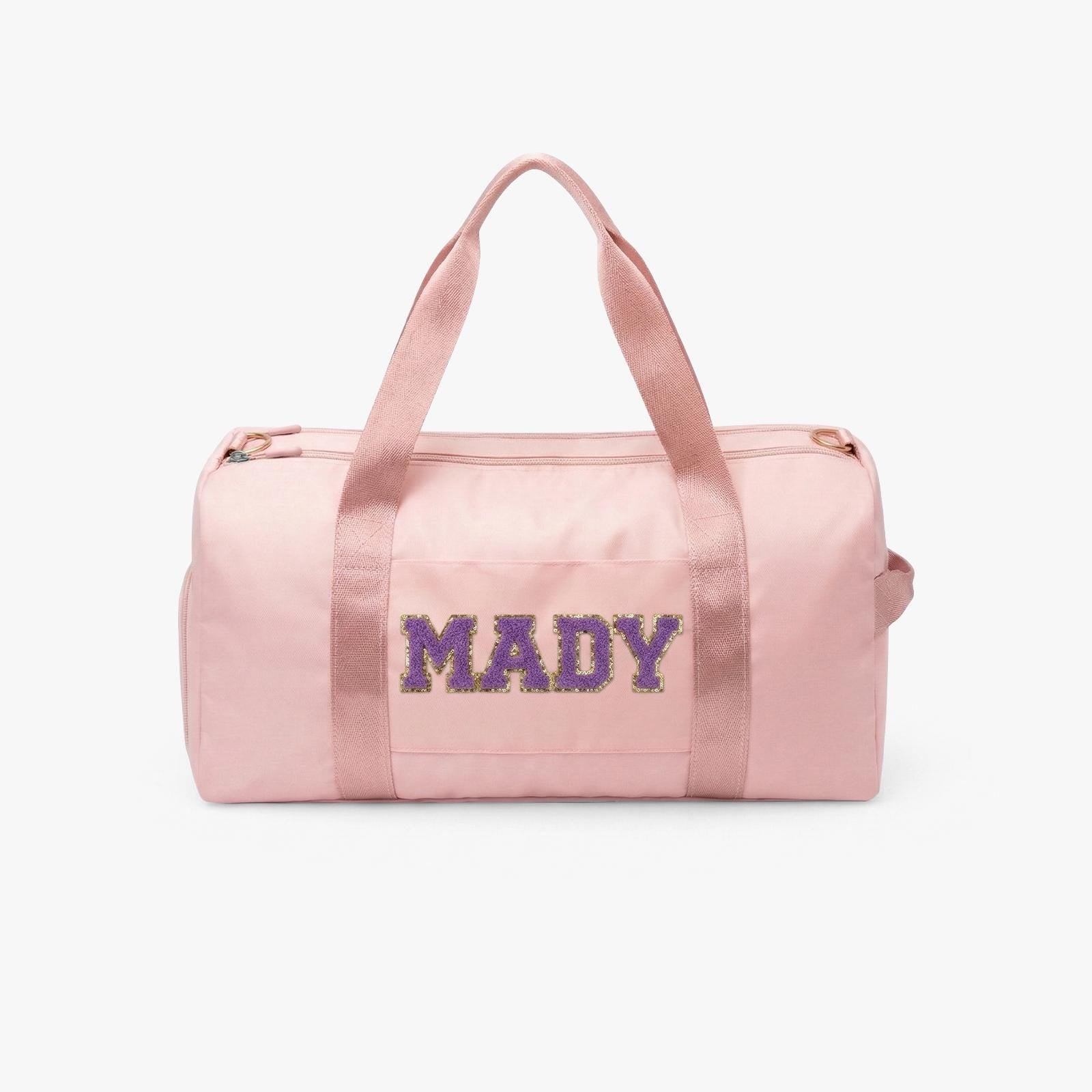 Personalized Custom Letter Embroidery Oxford Duffel Gym Bag
