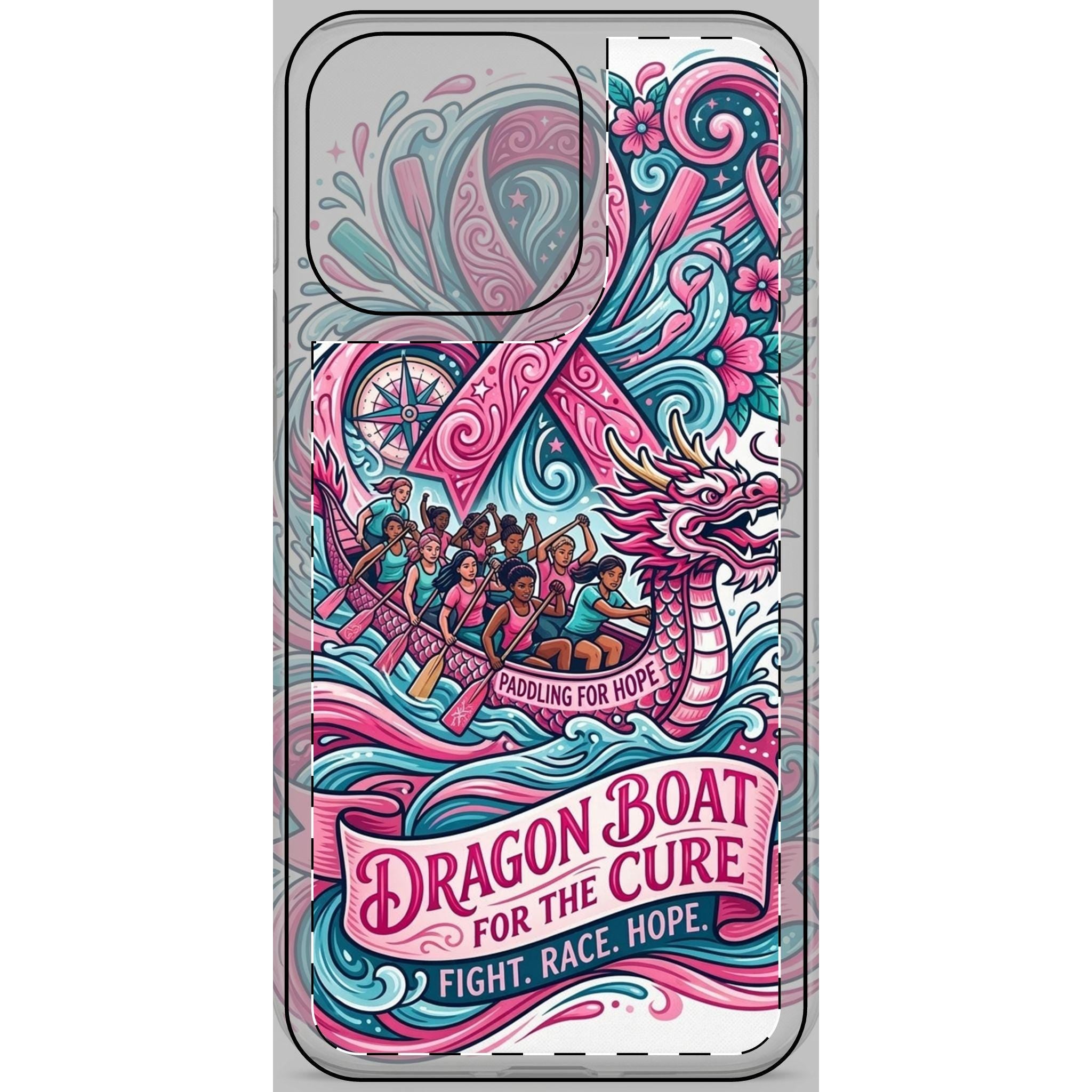 Dragon Boat for the Cure Phone Skin | Breast Cancer Awareness Ribbon