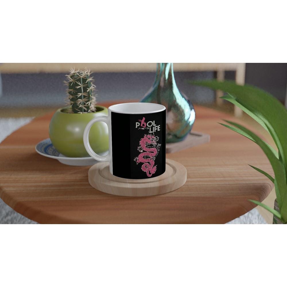 Pink Dragon Pool of Life Ceramic Mug, Breast Cancer Awareness Survivor Gift