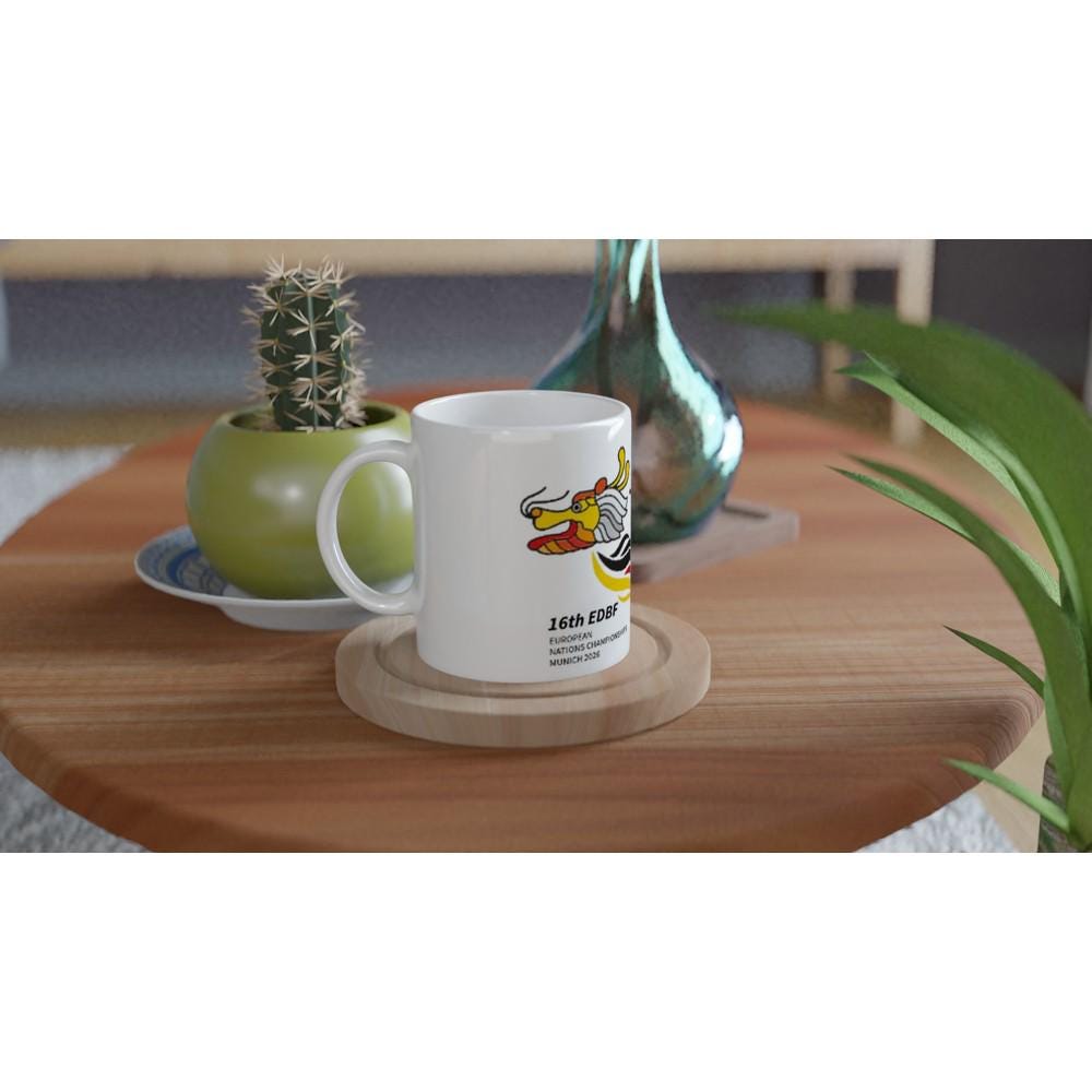 EDBF Dragon boat Munich 2026 White 11oz Ceramic Mug (Unofficial)