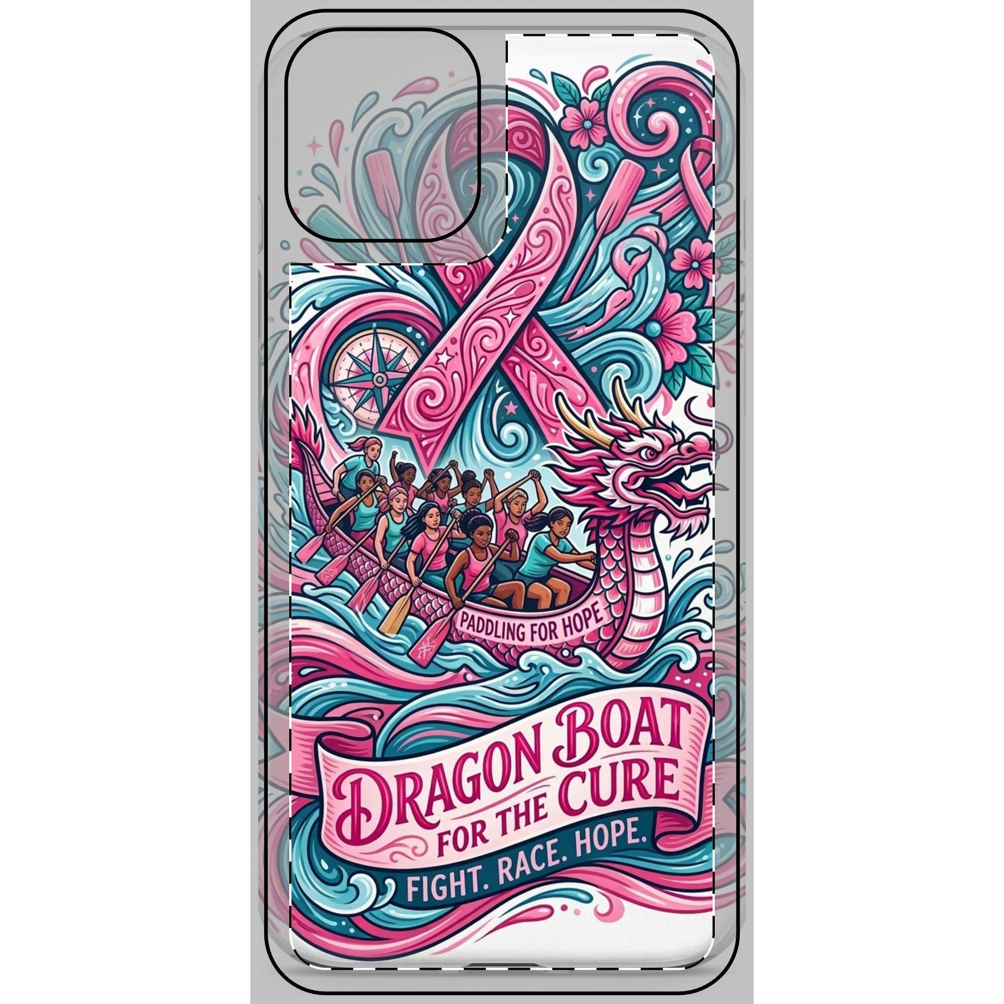 Dragon Boat for the Cure Phone Skin | Breast Cancer Awareness Ribbon