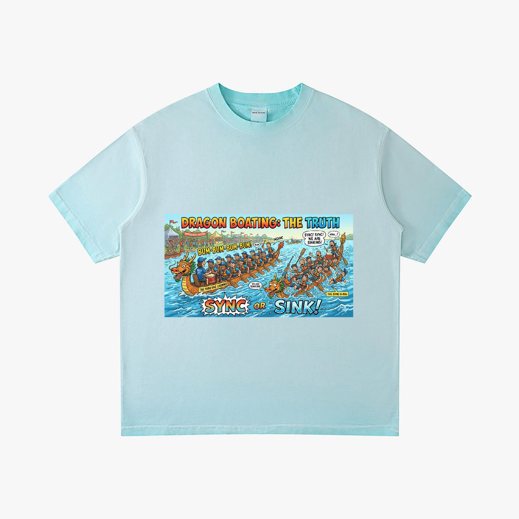 Dragon Boat Sync or Sink Gradient Cotton T-Shirt