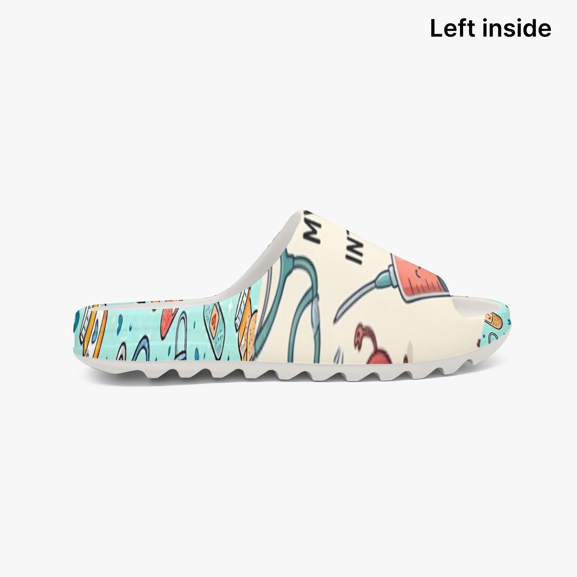 My Coffee is a Medical Intervention- Nurse Slides – Funny Medical Professional Comfort Sandals