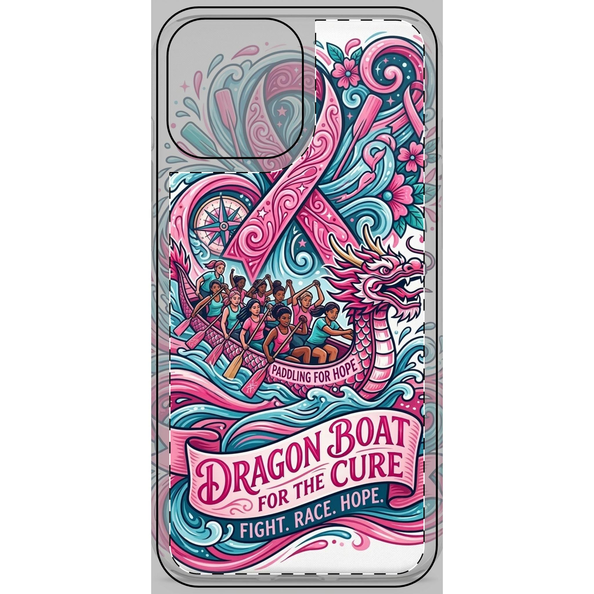 Dragon Boat for the Cure Phone Skin | Breast Cancer Awareness Ribbon