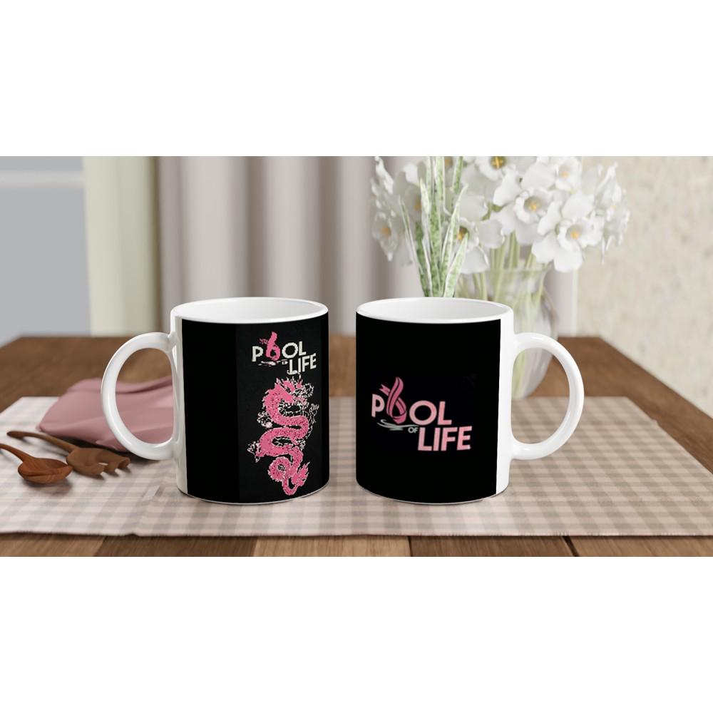 Pink Dragon Pool of Life Ceramic Mug, Breast Cancer Awareness Survivor Gift
