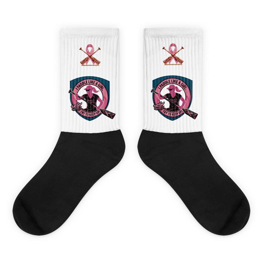 Paddle like a Girl, Breast cancer survivor Socks.