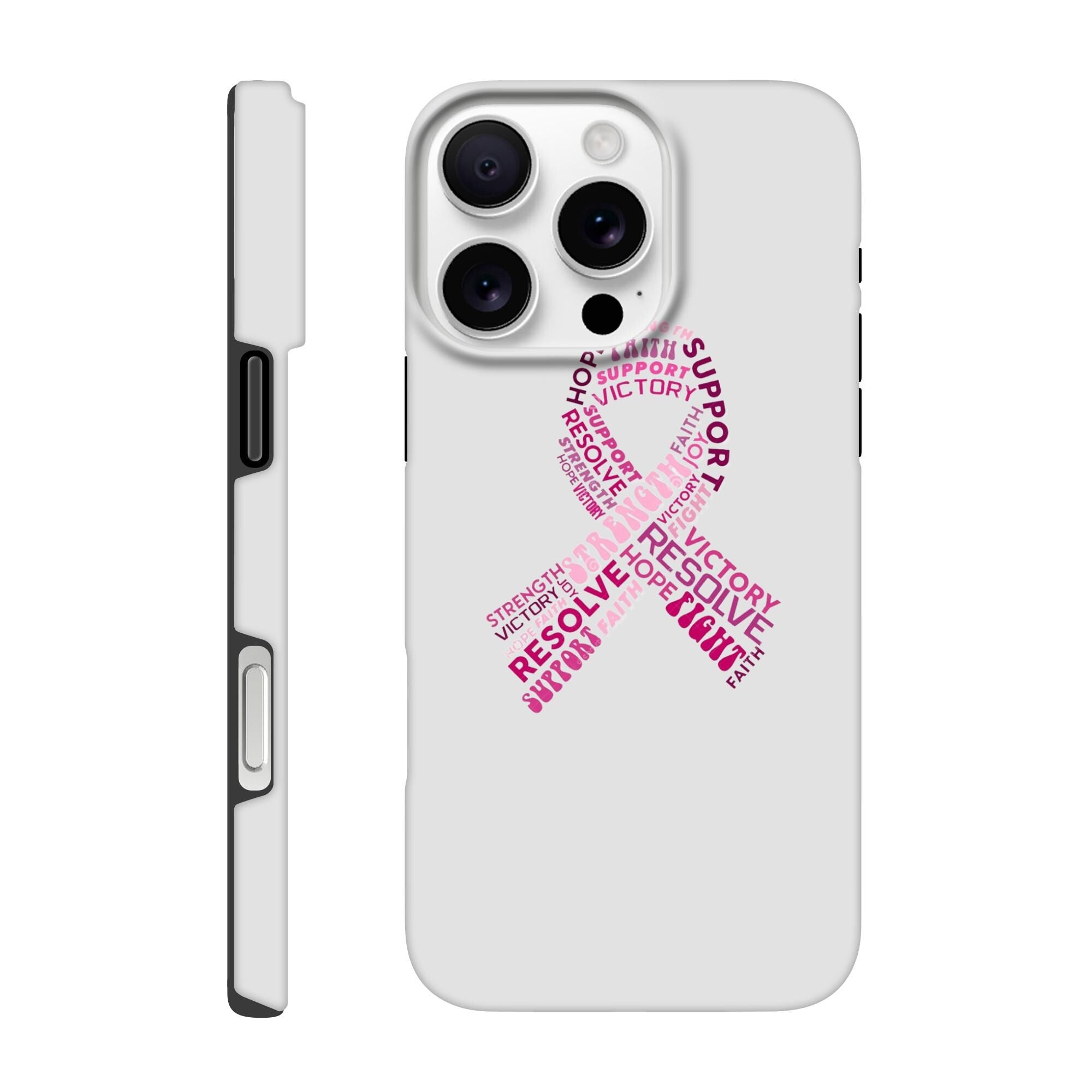 Breast Cancer Survivor Tough Case, Pink Ribbon Awareness Support Phone Protection