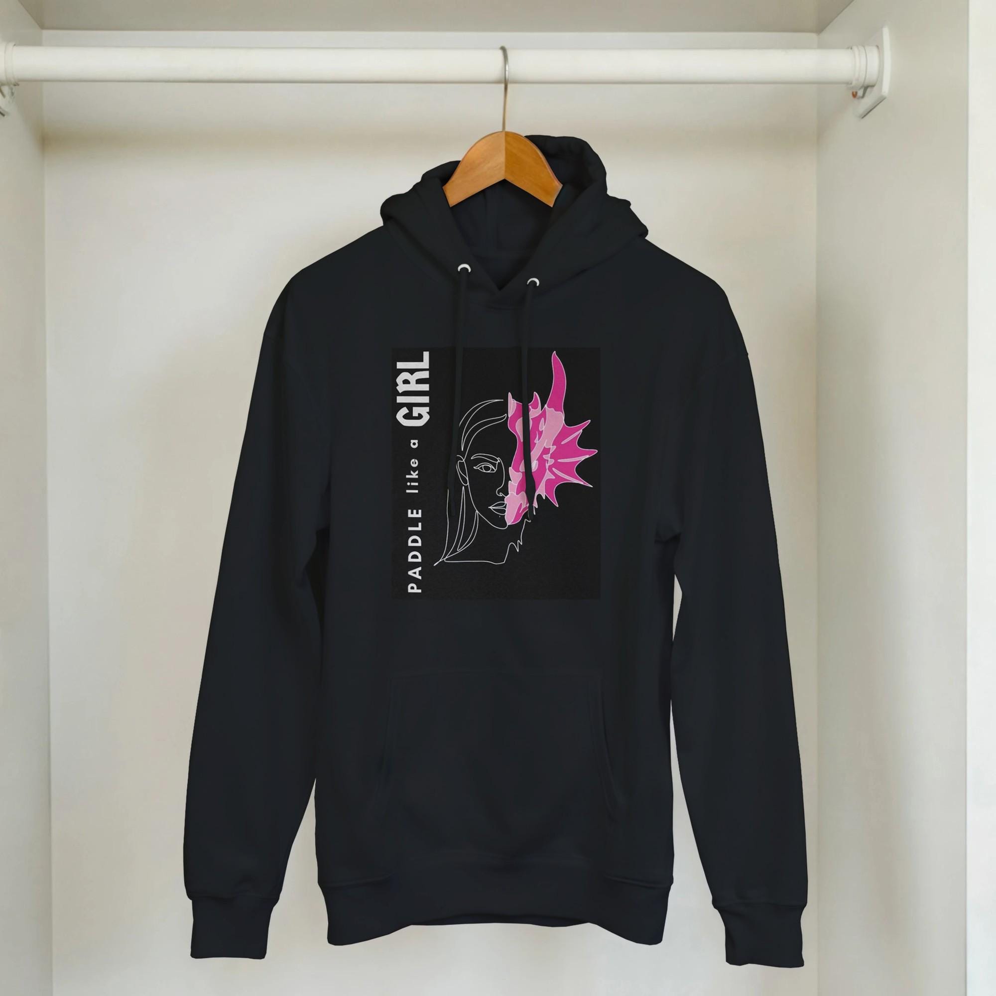 Dragon Boat Paddle Hoodie, Breast Cancer Awareness Survivor Pullover