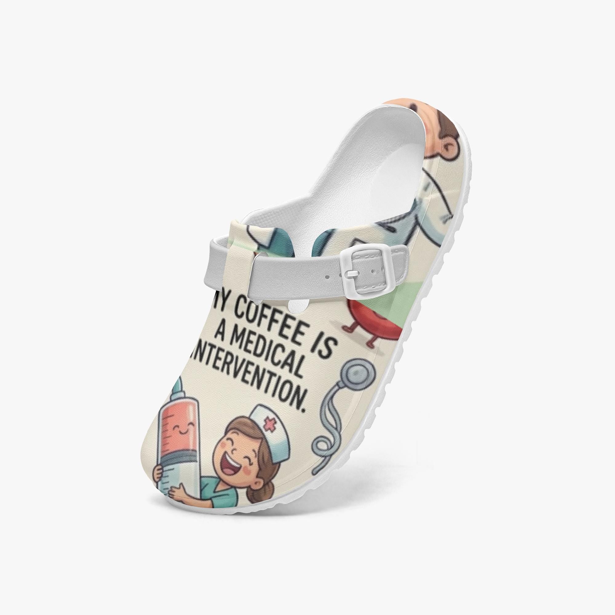 Coffee Clogs Nurse Clogs, NHS, health service, Shoe, Soft Fit, Medication, Funny