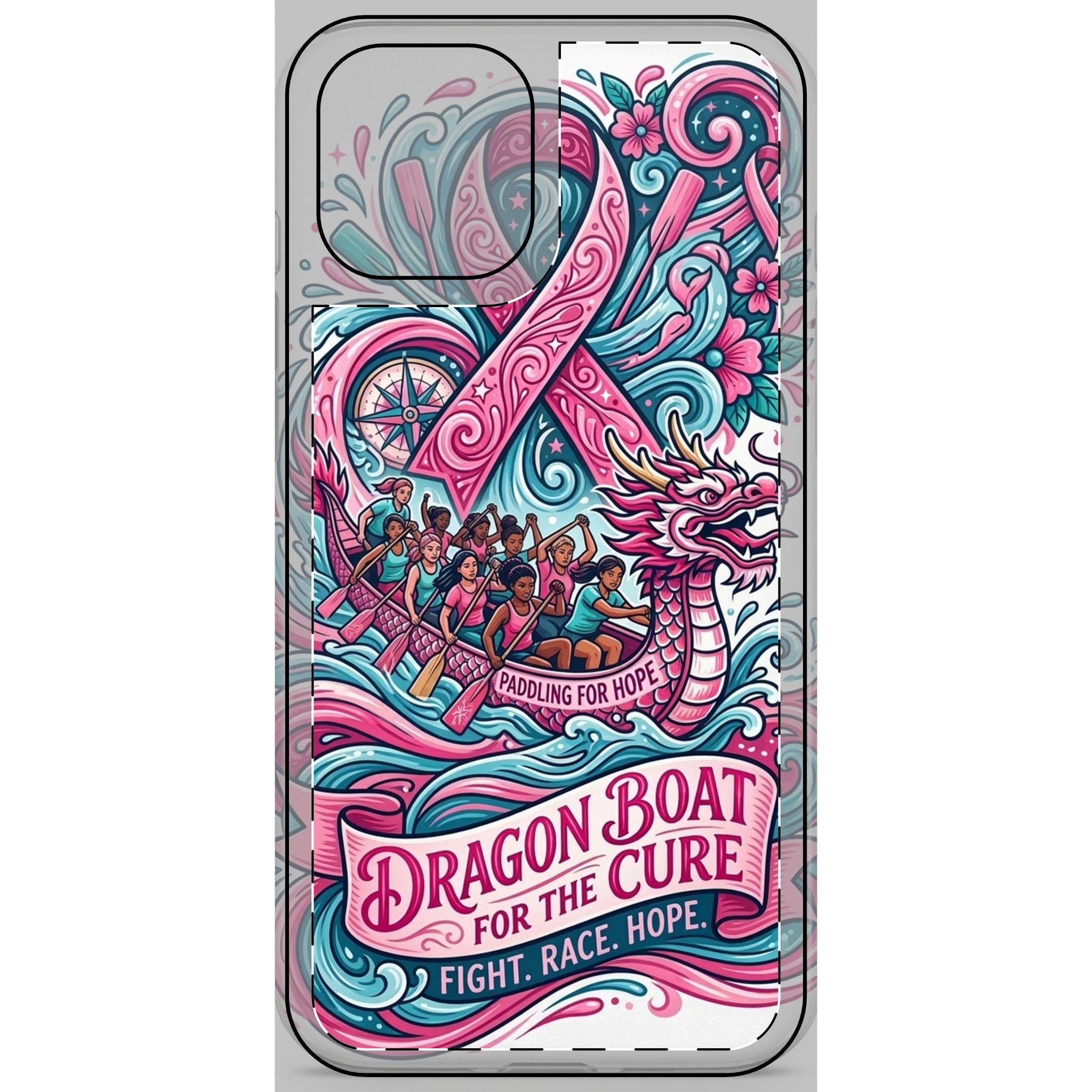 Dragon Boat for the Cure Phone Skin | Breast Cancer Awareness Ribbon