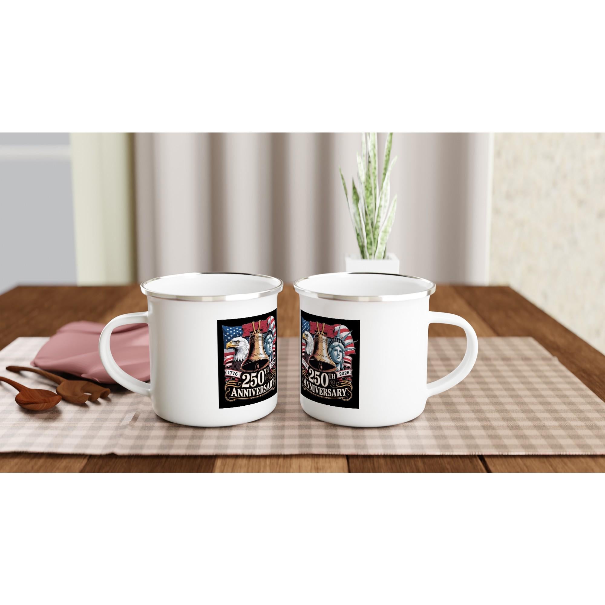 250 years of Independence  - White 12oz Enamel Mug