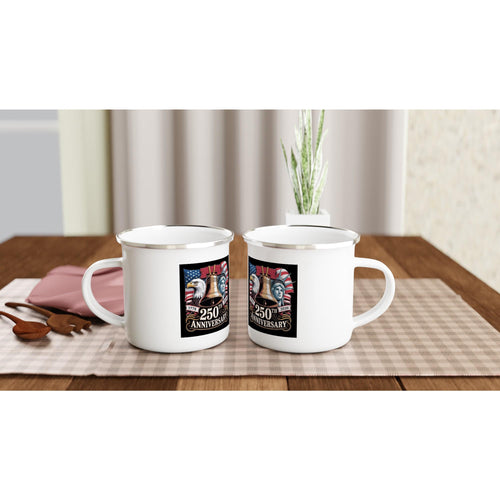 250 years of Independence  - White 12oz Enamel Mug